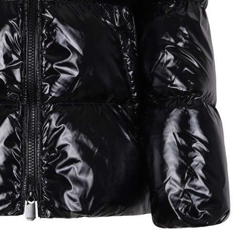 Black Hooded Puffer Jacket