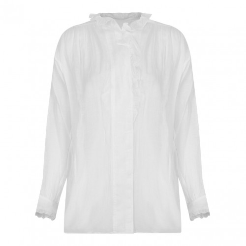 White Ruffled Blouse