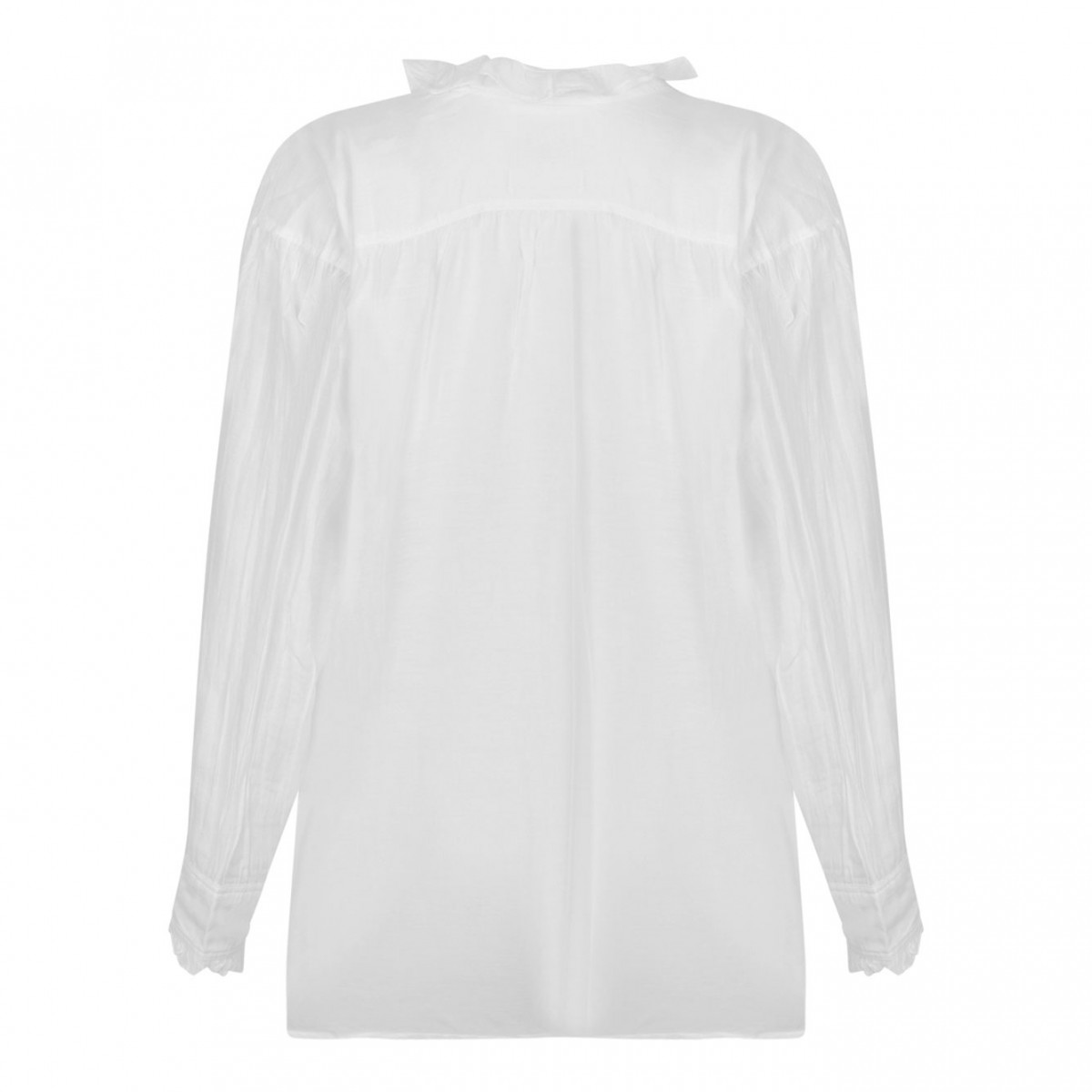 White Ruffled Blouse