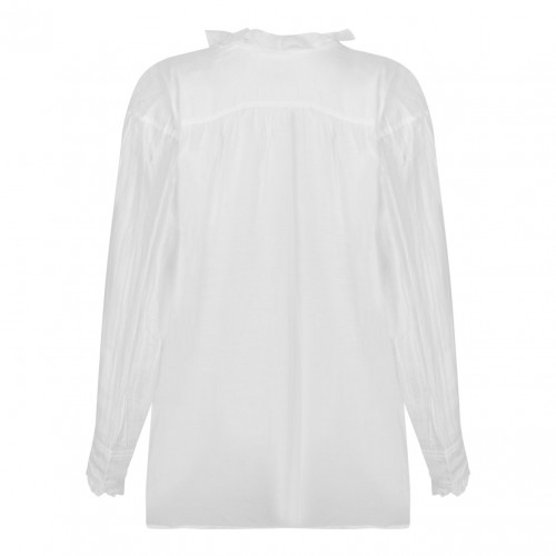 White Ruffled Blouse
