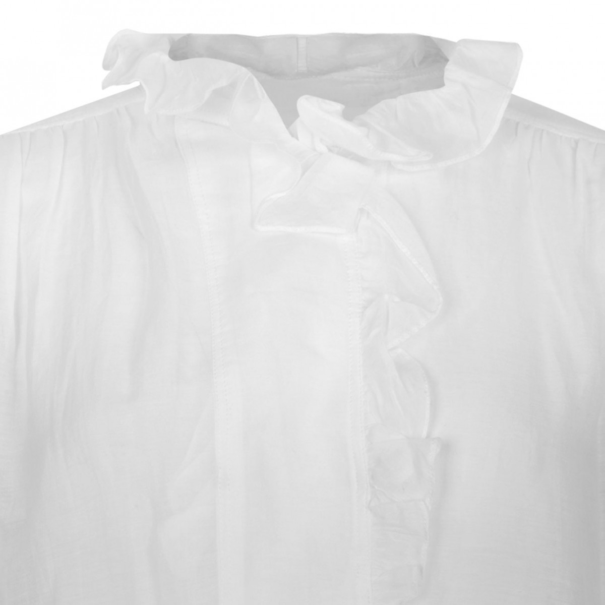 White Ruffled Blouse