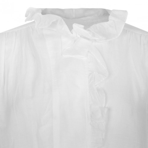White Ruffled Blouse