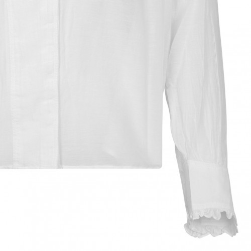 White Ruffled Blouse