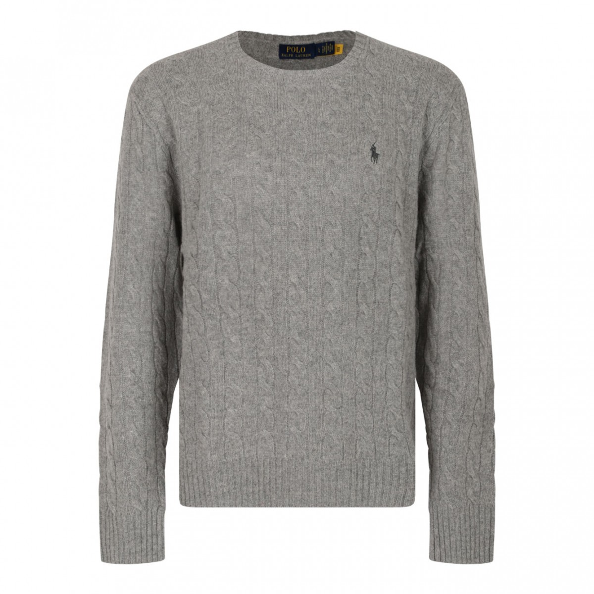 Heather Grey Cable-Knit Jumper