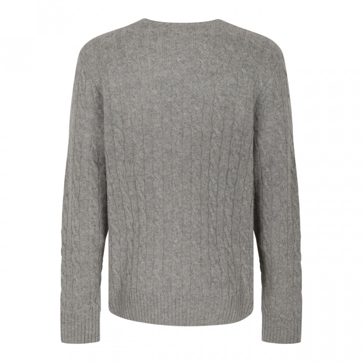 Heather Grey Cable-Knit Jumper