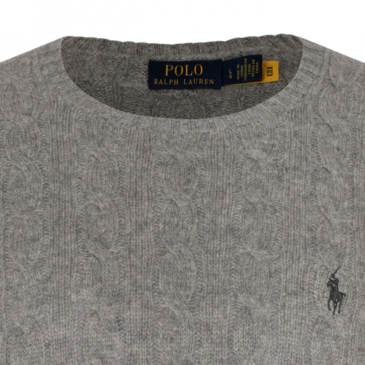 Heather Grey Cable-Knit Jumper