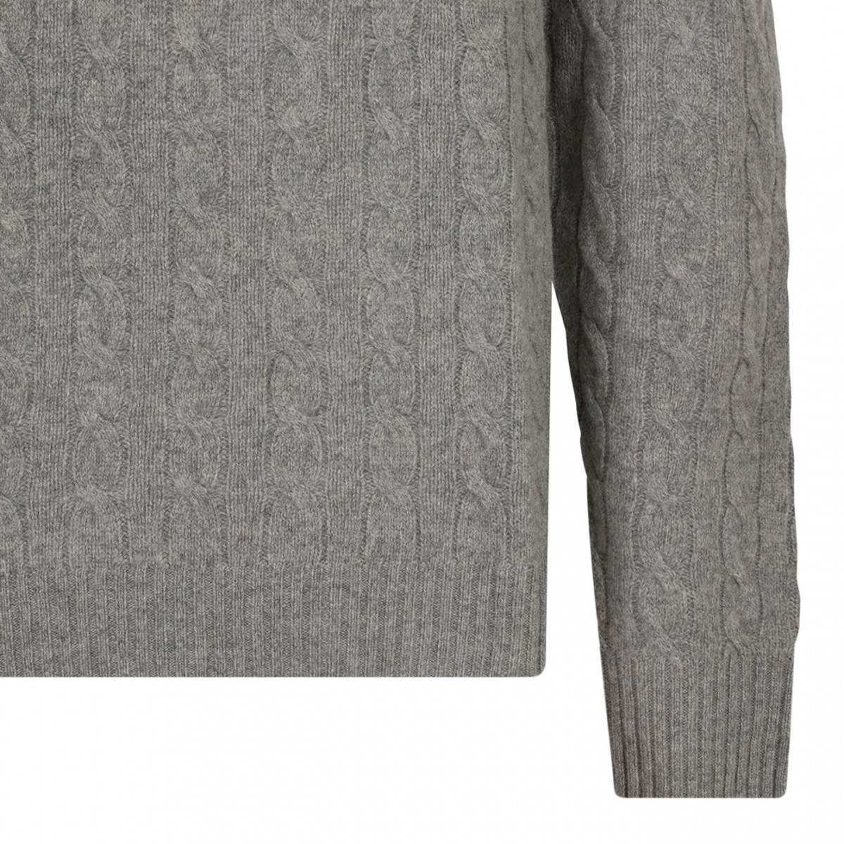 Heather Grey Cable-Knit Jumper