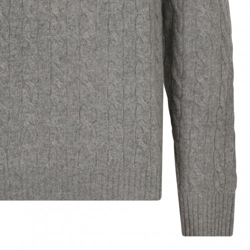 Heather Grey Cable-Knit Jumper