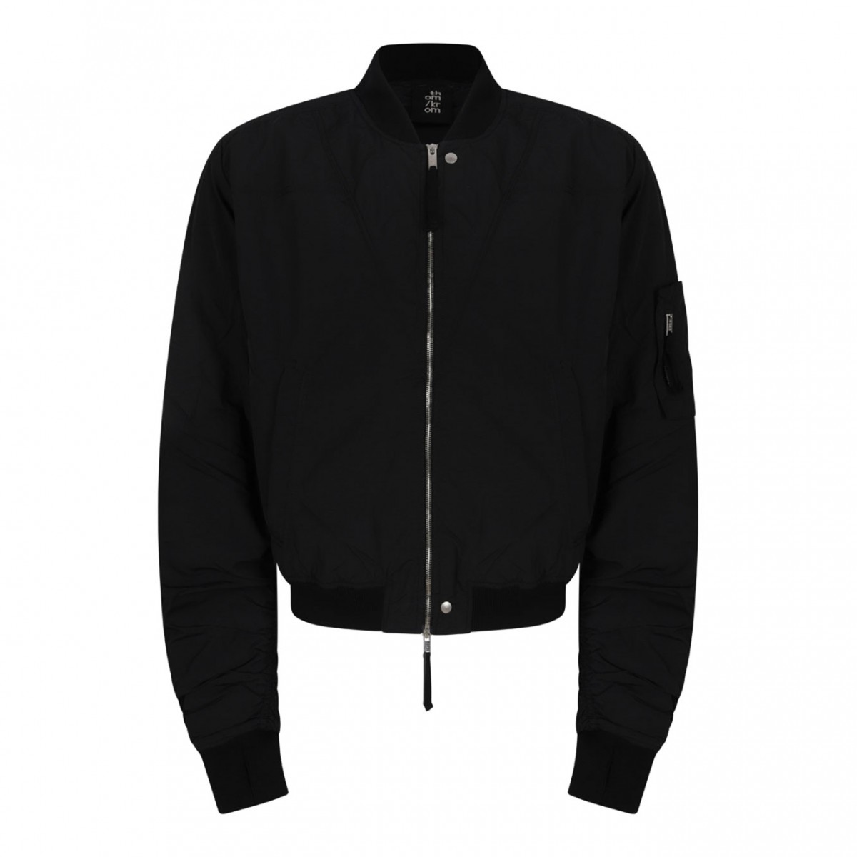 Black Ribbed M J 75 Bomber Jacket