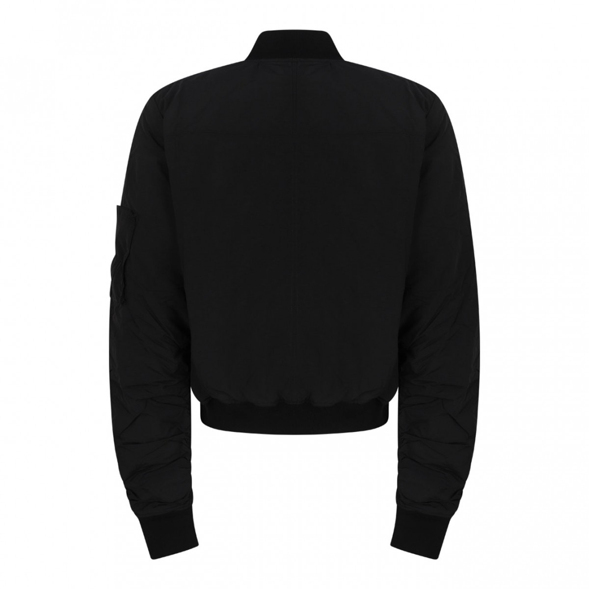 Black Ribbed M J 75 Bomber Jacket