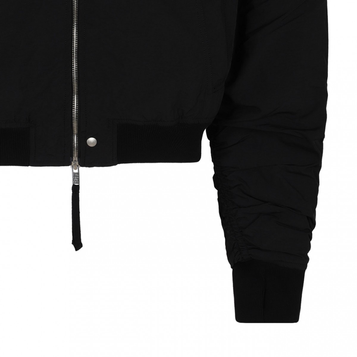 Black Ribbed M J 75 Bomber Jacket
