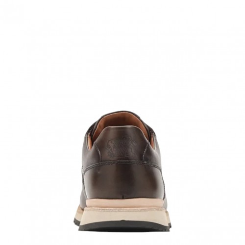 Tokyo Lace-Up Sneaker In Mocca Calfskin