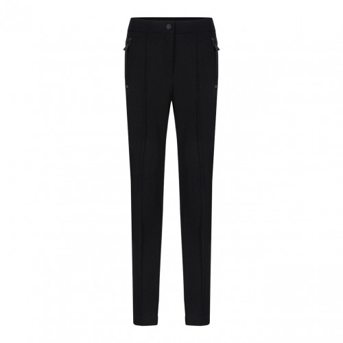 Black Mid-Rise Nylon Trousers
