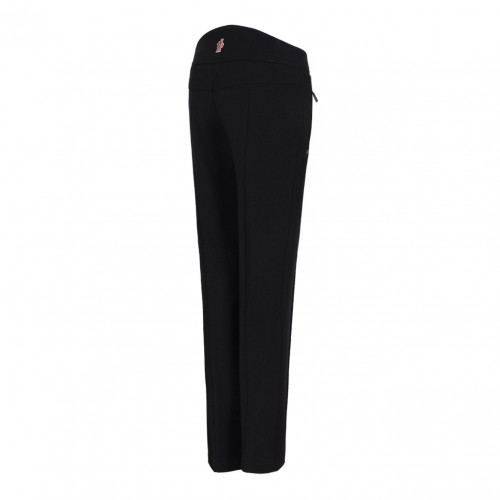 Black Mid-Rise Nylon Trousers 2