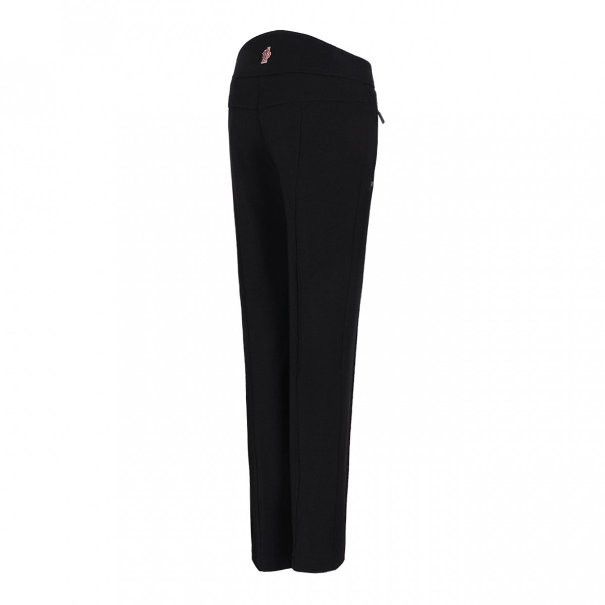 Black Mid-Rise Nylon Trousers
