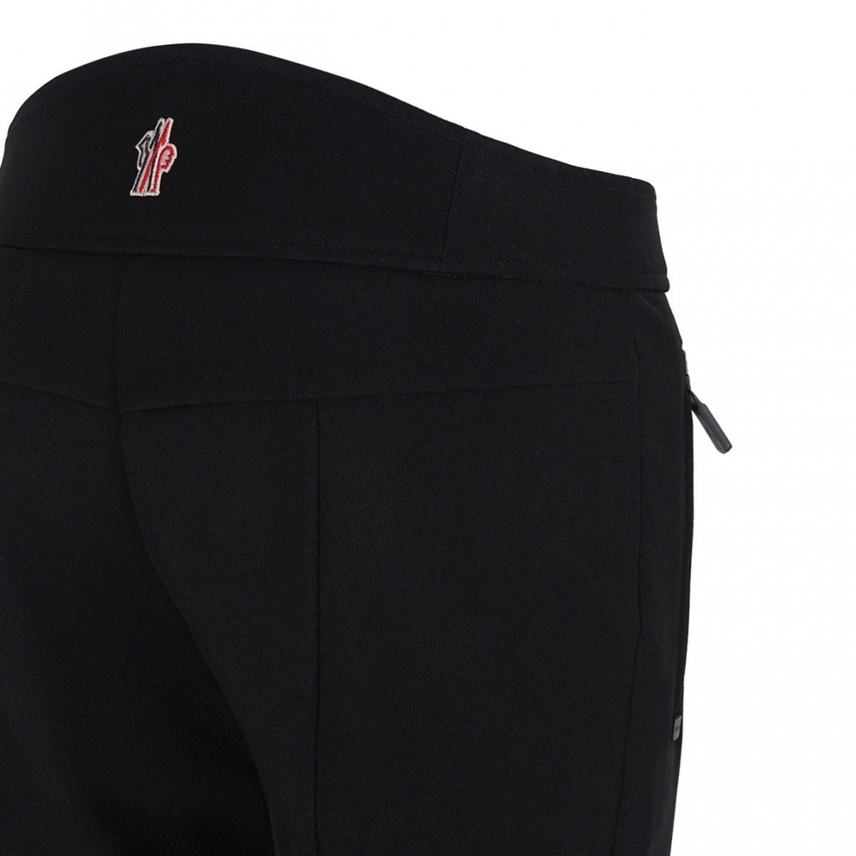 Black Mid-Rise Nylon Trousers