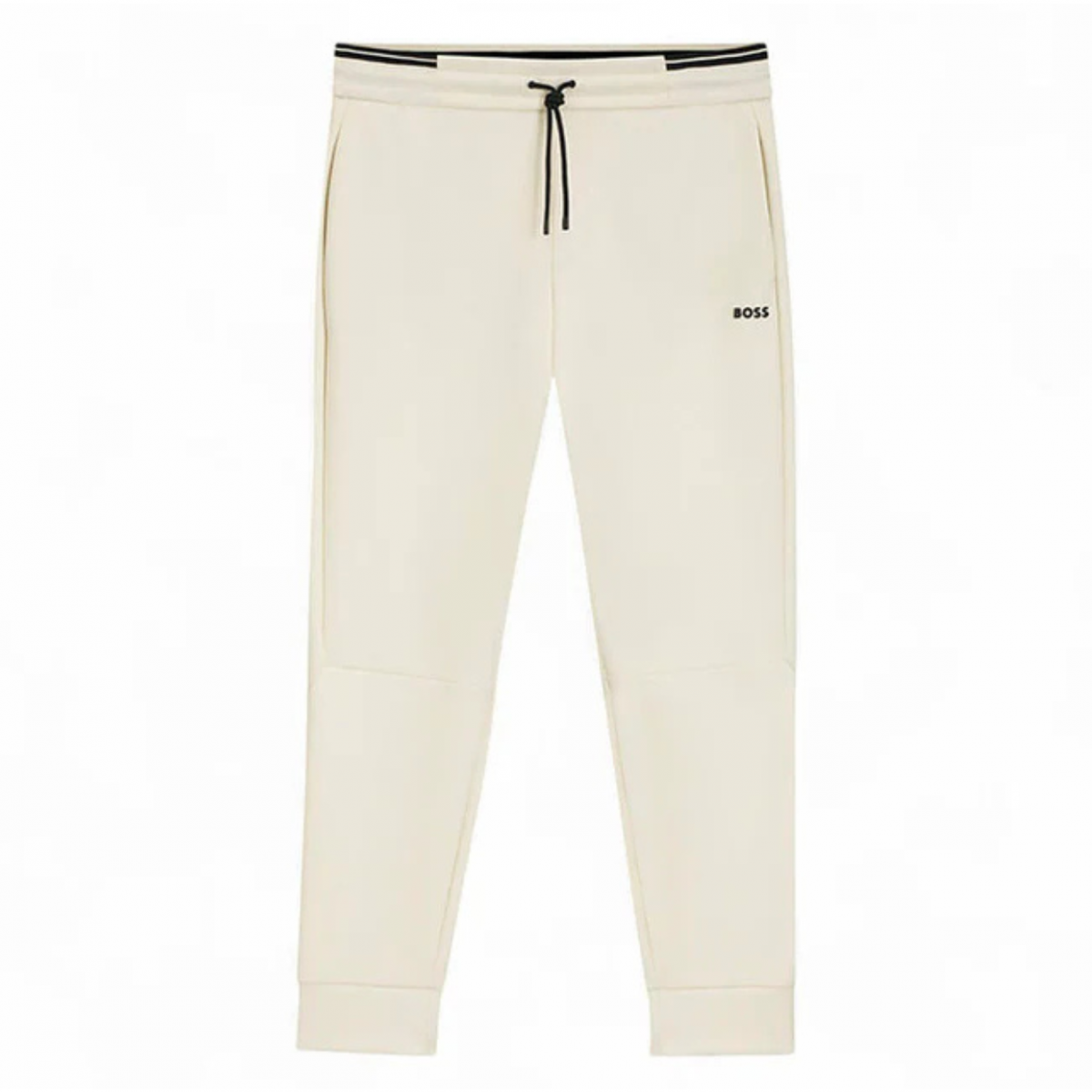 Open White Sweatpants With Embossed Logo