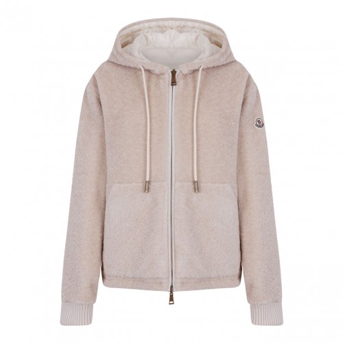 Beige Reversible Padded Hoodie