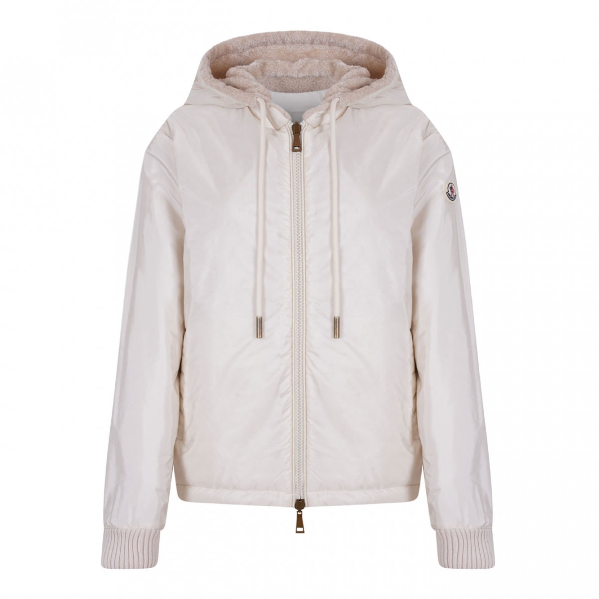 Beige Reversible Padded Hoodie