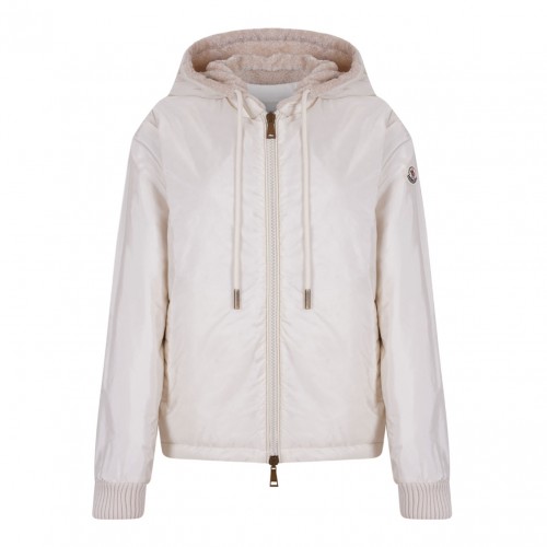 Beige Reversible Padded Hoodie