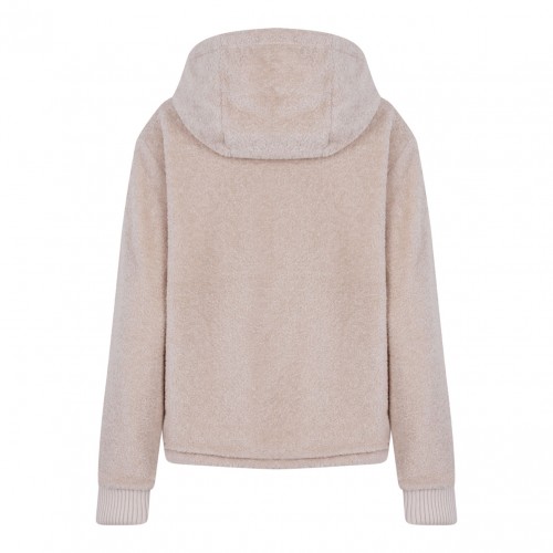 Beige Reversible Padded Hoodie