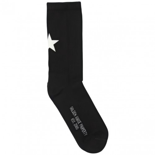 Black Star Socks in Stretch Cotton