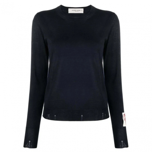 Dark Blue Knitted Pullover