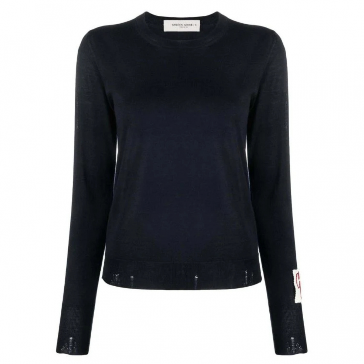 Dark Blue Knitted Pullover