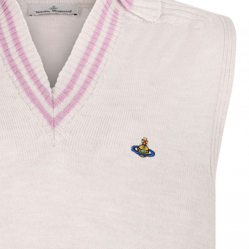 Grey Melange Wool Fisherman Vest