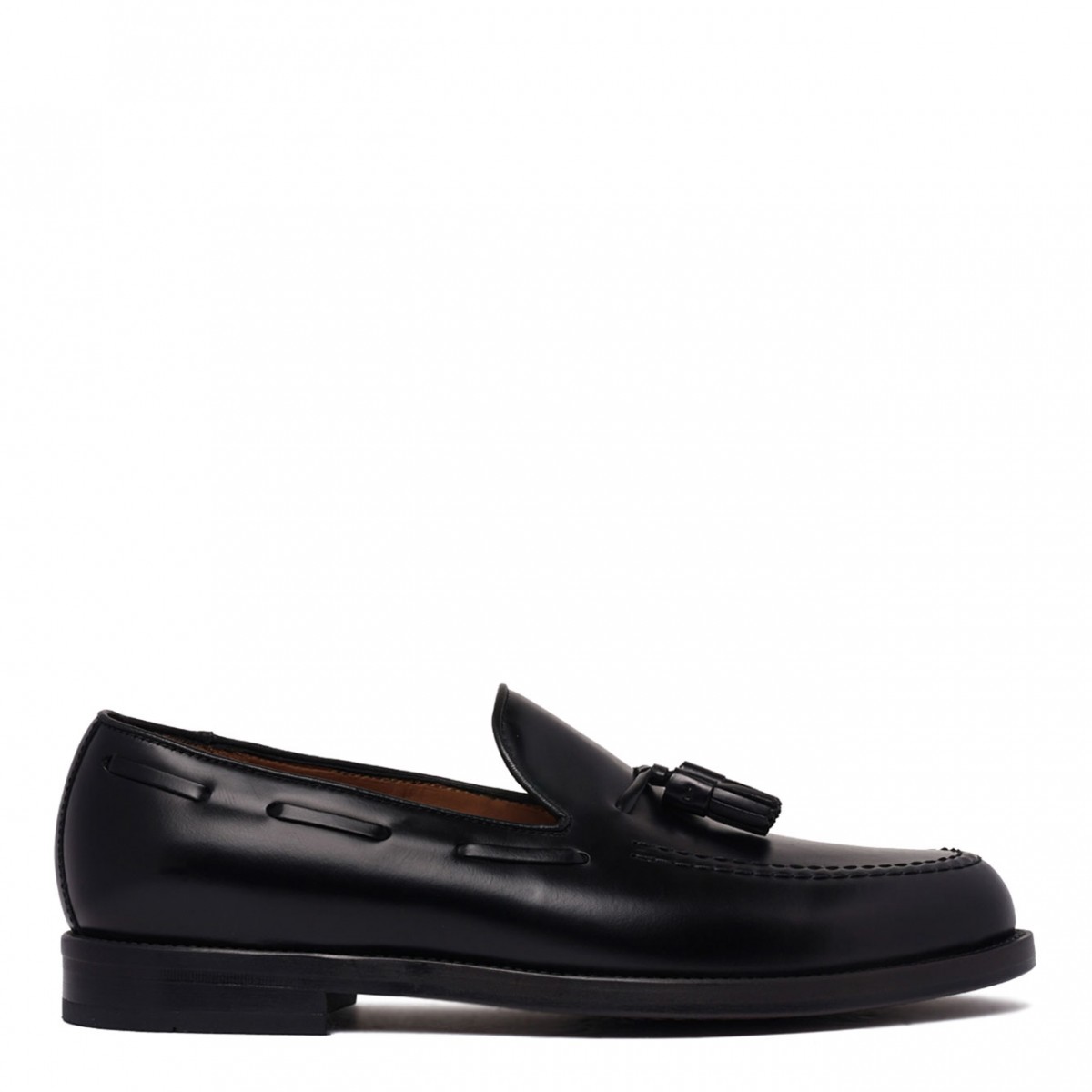 Class Tassel Loafers in Black Cowhide Leather