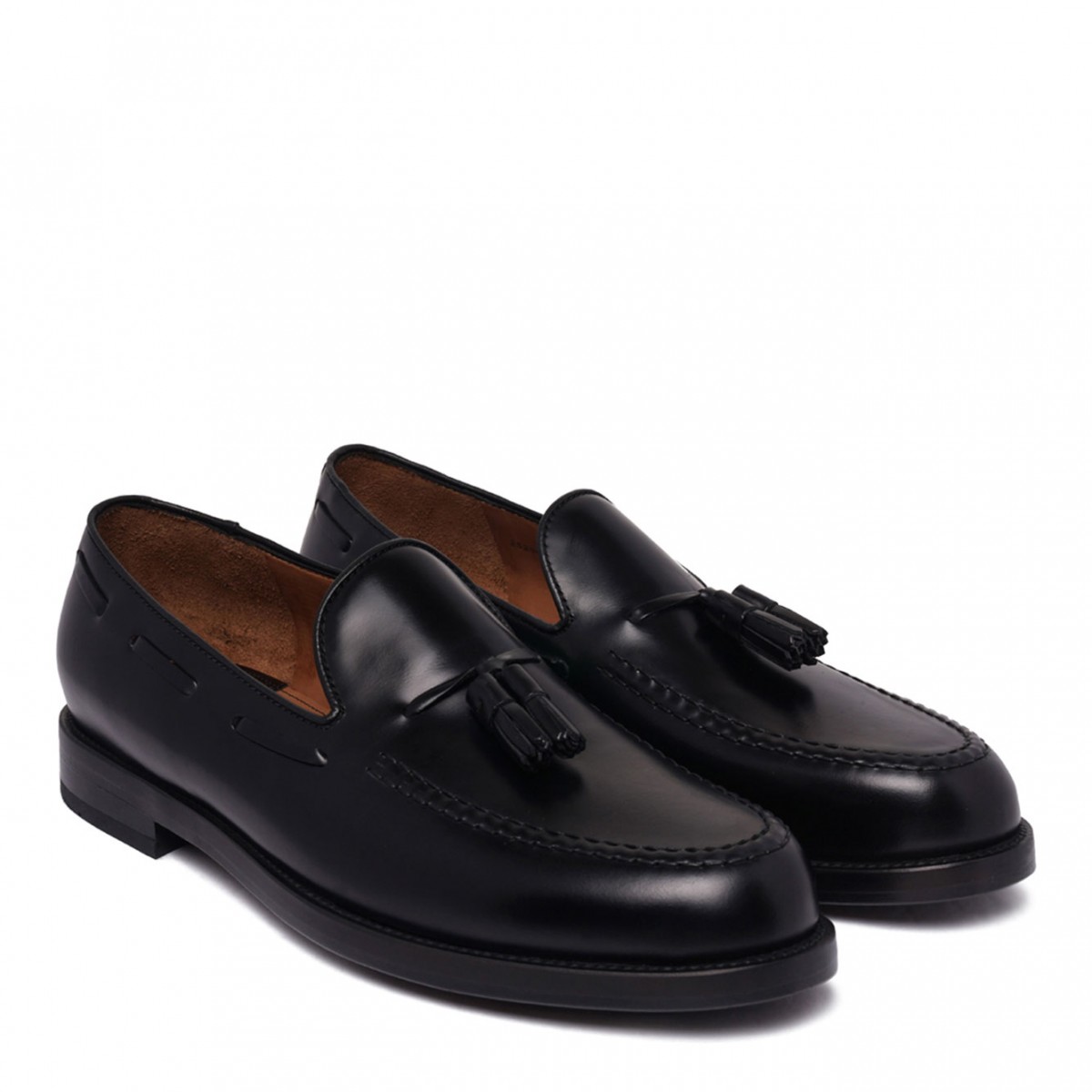 Class Tassel Loafers in Black Cowhide Leather
