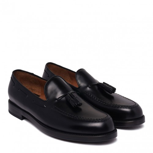 Class Tassel Loafers in Black Cowhide Leather