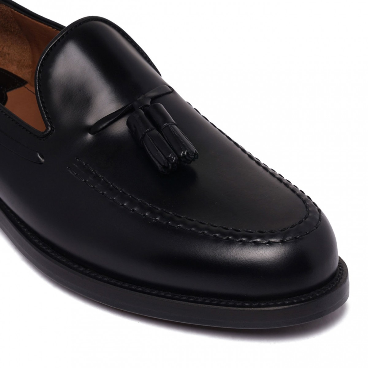 Class Tassel Loafers in Black Cowhide Leather