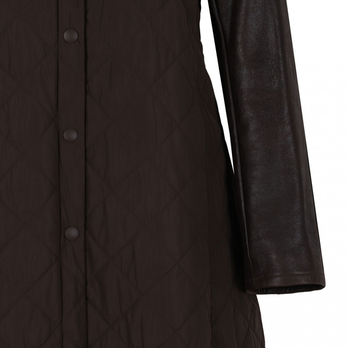 Quilted Coat In Technical Fabric