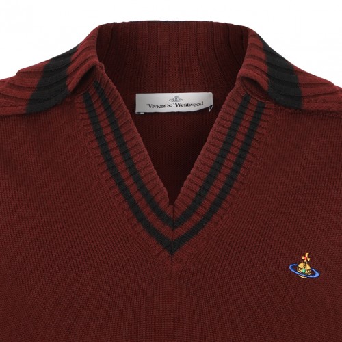 Brick Wool Fisherman Vest