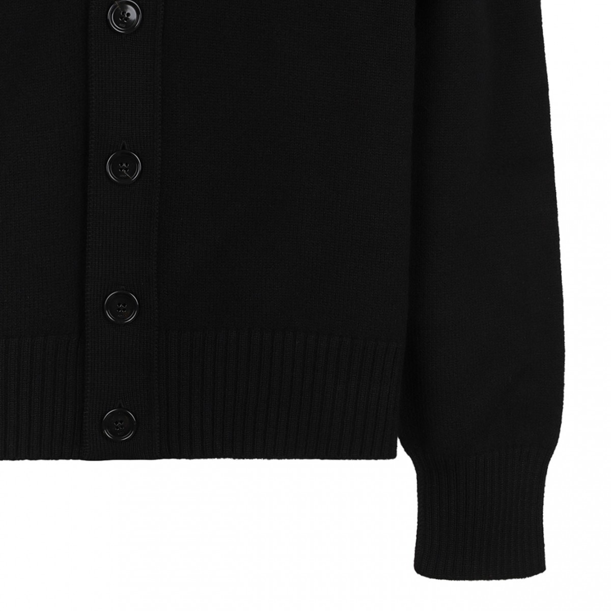 Black Wool Cardigan