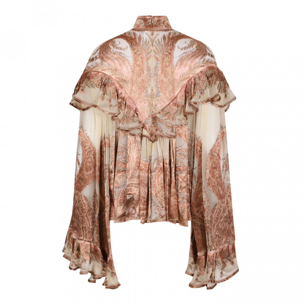 Cream Paisley Hypnotic Burnout Blouse