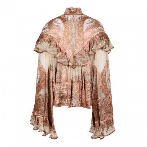Cream Paisley Hypnotic Burnout Blouse