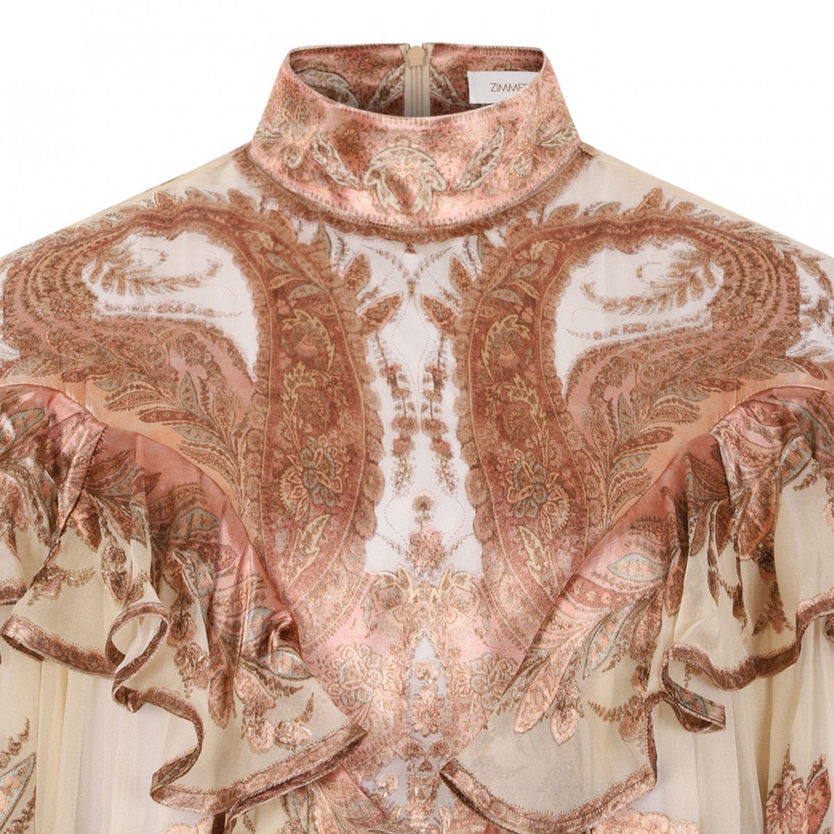 Cream Paisley Hypnotic Burnout Blouse