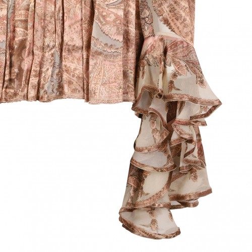 Cream Paisley Hypnotic Burnout Blouse