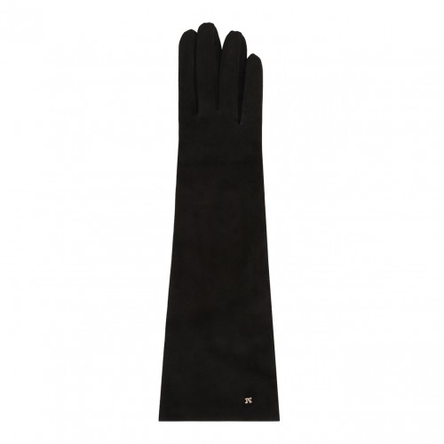 Black Long Suede Nappa Gloves