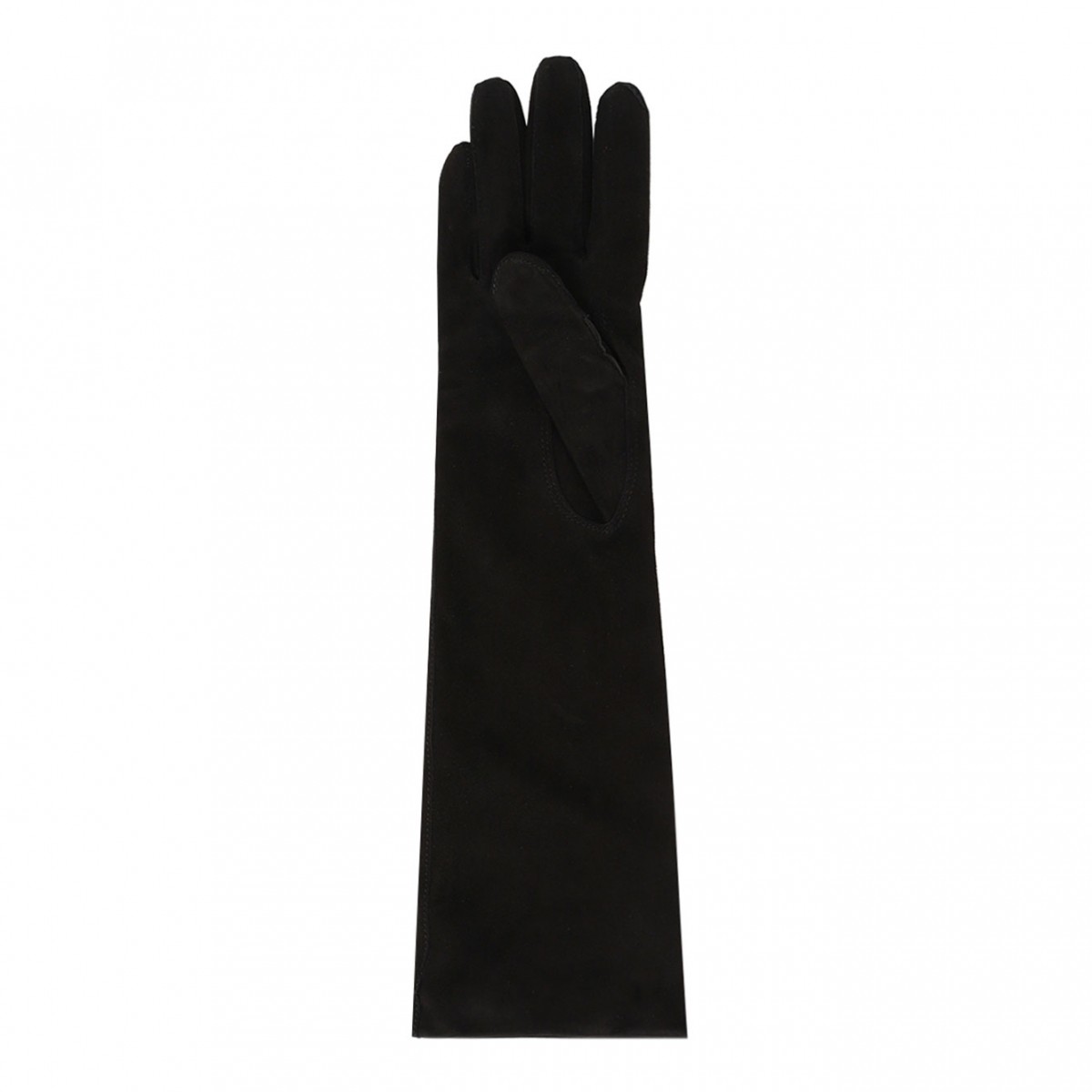 Black Long Suede Nappa Gloves