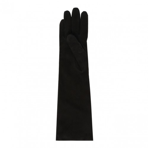 Black Long Suede Nappa Gloves