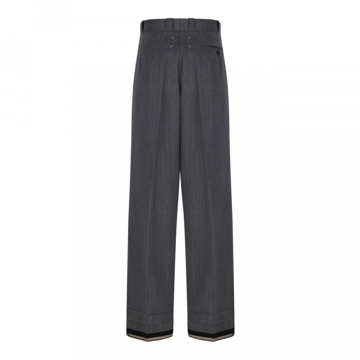 Anthracite Wide-Leg Tailored Trousers