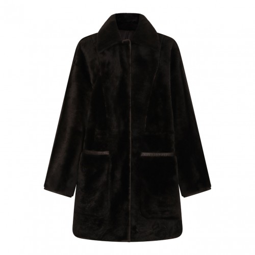 Brown Reversible Sheepskin Coat