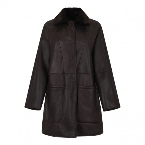 Brown Reversible Sheepskin Coat