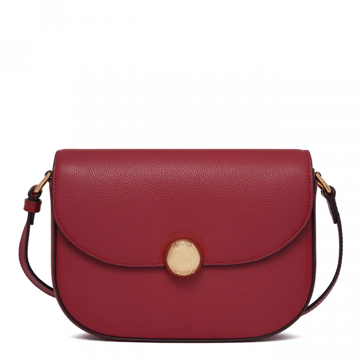 Cherry Curved-Flap Crossbody Bag