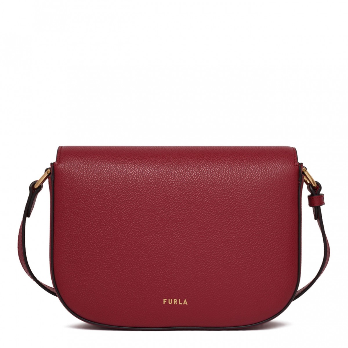 Cherry Curved-Flap Crossbody Bag