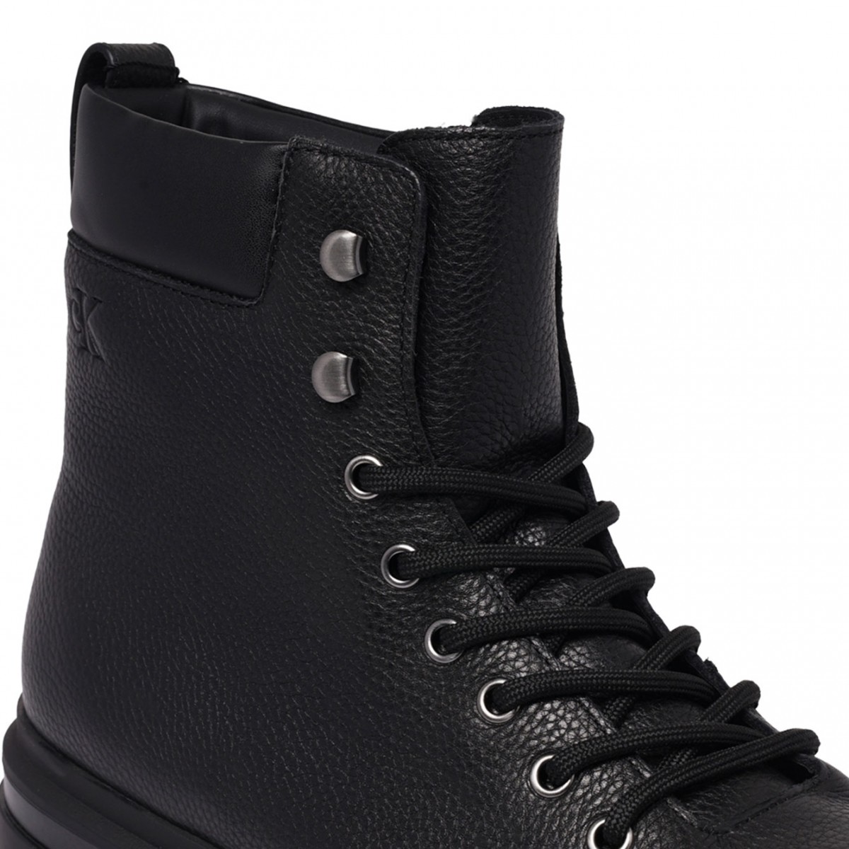 Black Airfit Boots With Heel In Tumbled Leather