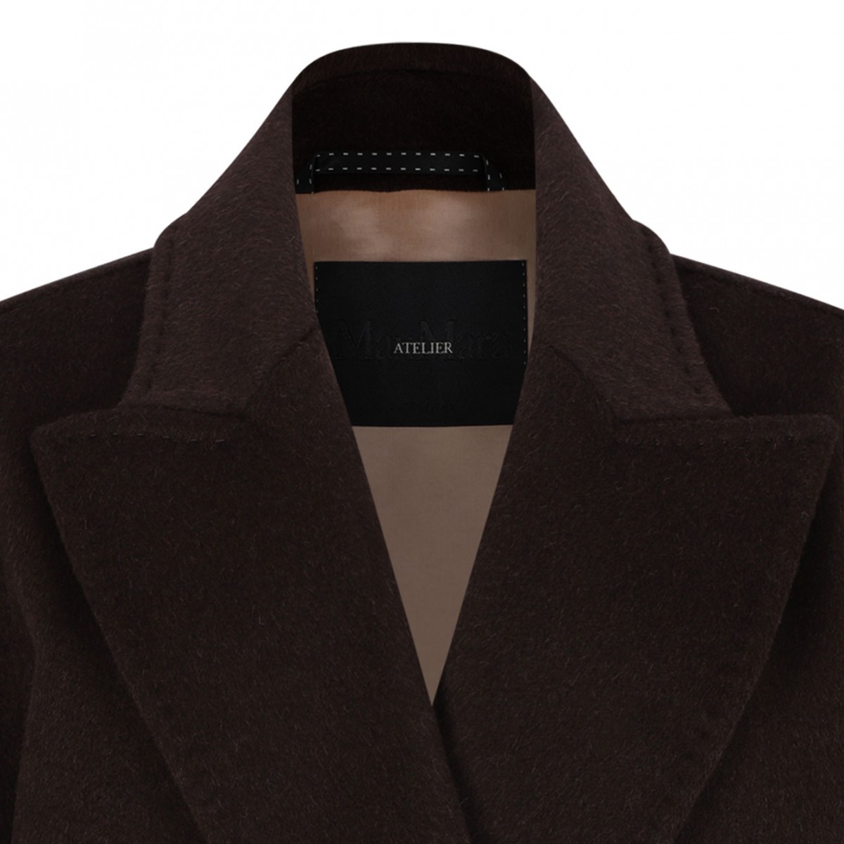 Brown Oversized Coat In Cashmere